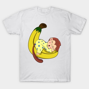 Monkey at Sleeping in Pajamas T-Shirt